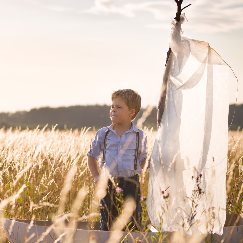 Boy in wheatfield